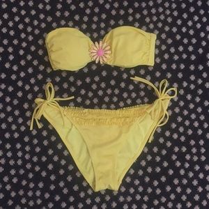 Victoria’s Secret Yellow Strapless Bikini